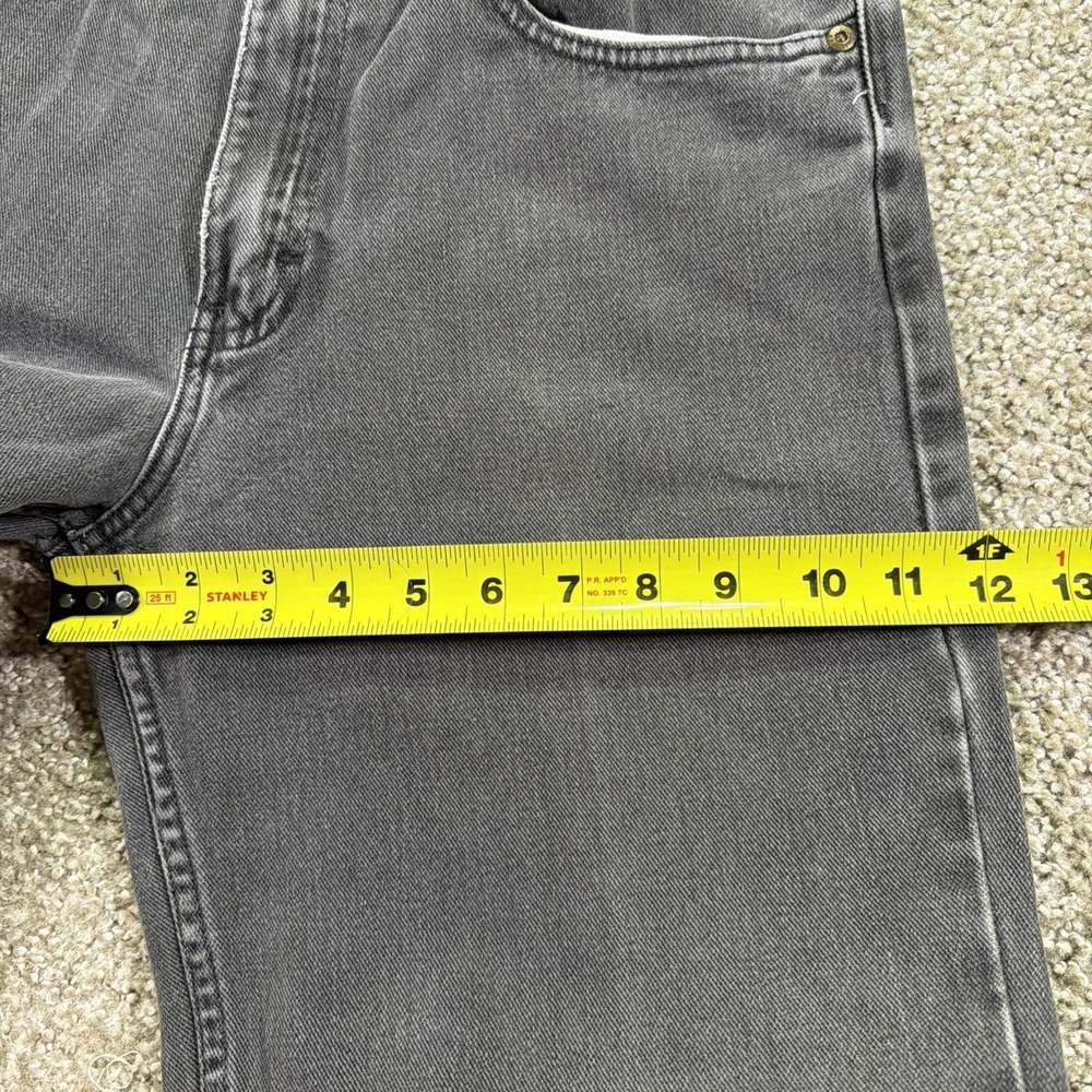 Vintage Eddie Bauer Black Denim Jeans Faded Relaxed Fit Size 30X29 USA Made - Picture 9 of 9